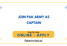 Join Pak Army as Captain