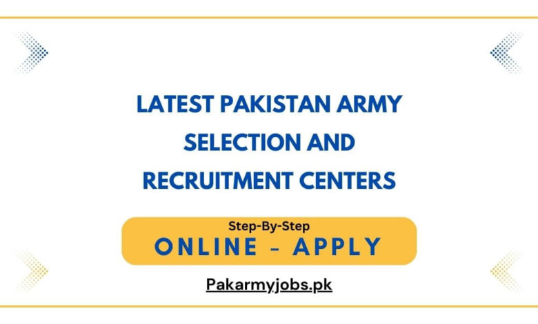 Latest Pakistan Army Selection and Recruitment Centers