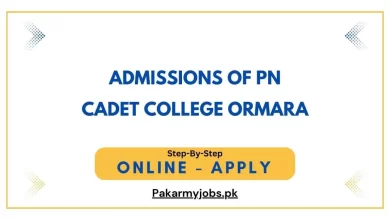 Admissions of PN Cadet College Ormara